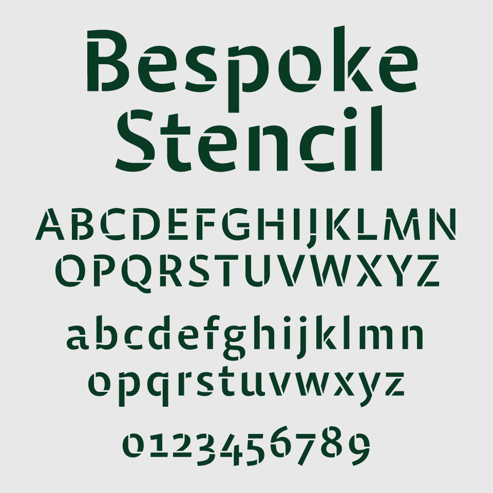 Bespoke Stencil Font