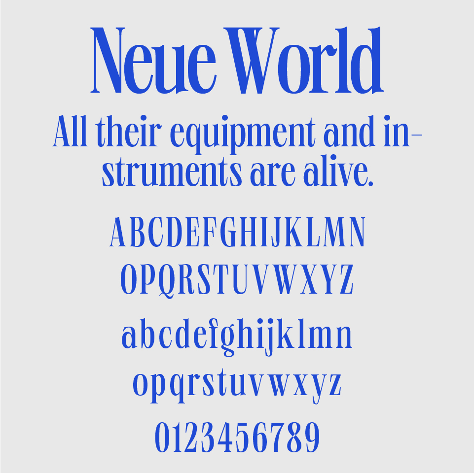 Neue World Font