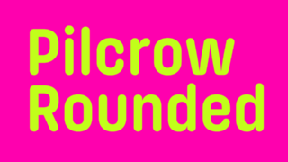 Pilcrow Rounded Font