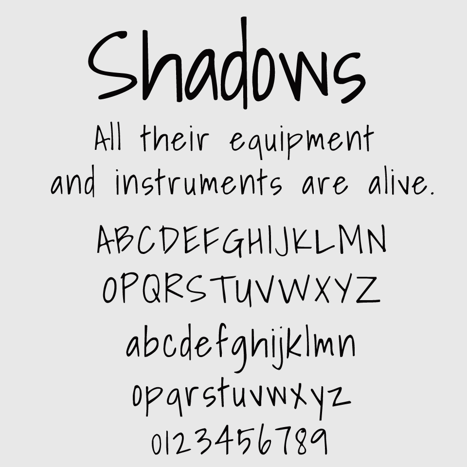 Shadows Into Light Font