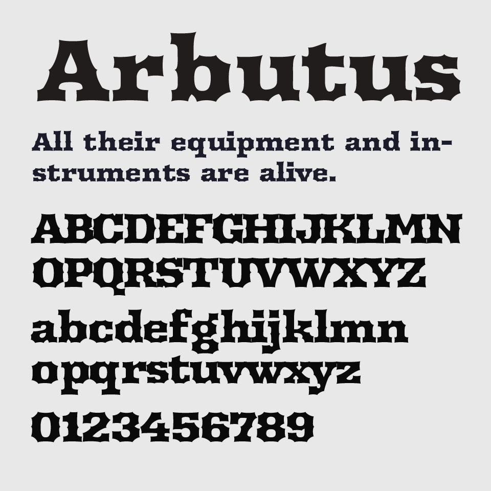 Arbutus Font