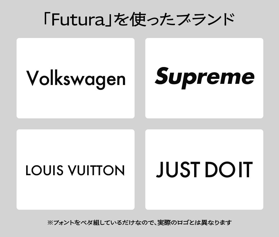 Futura（フツラ・フーツラ）を使用した企業ロゴ・事例