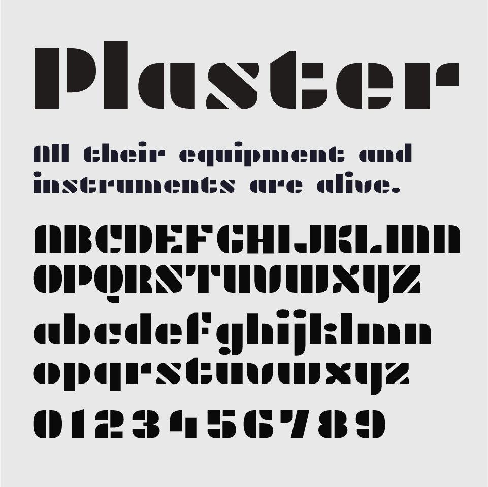 Plaster Font