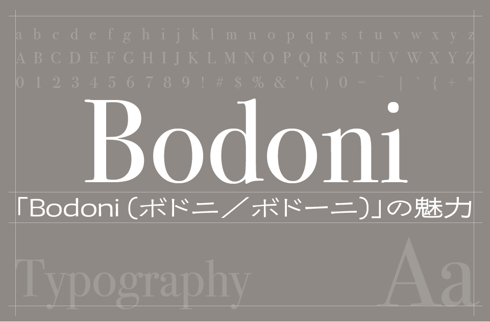 Bodoni（ボドーニ）フォントの魅力とは？クラシックとモダンを融合した書体